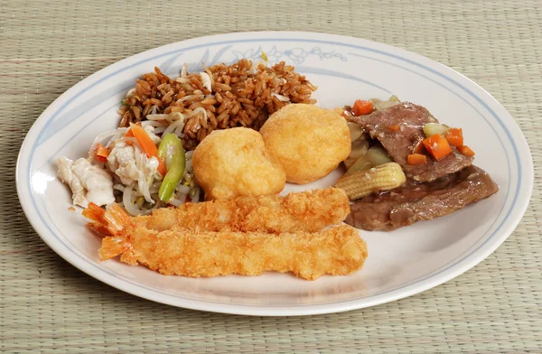 stock image Mixed plate of oriental food