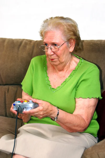 stock image Grandmother Playing Video Game