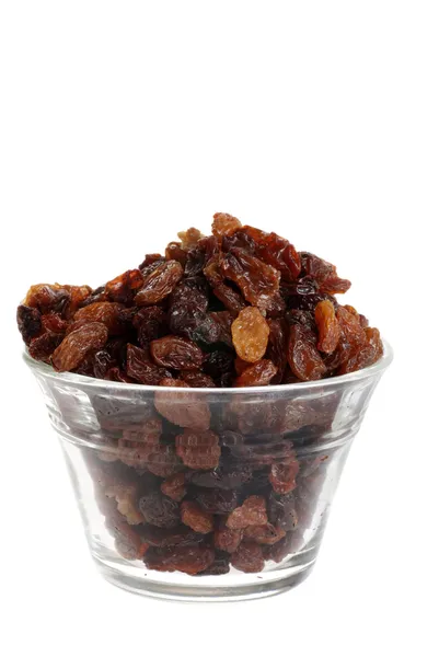 Isolated bowl of raisins — Stock Photo, Image