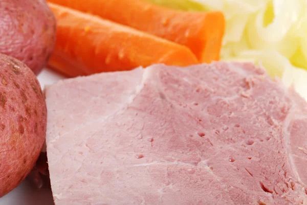 Closeup cooked ham shallow DOF Stock Picture