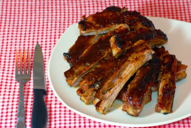 Stack of BBQ Spare ribs clipart