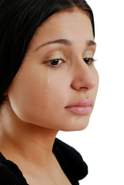 Женщина плачет — стоковое фото