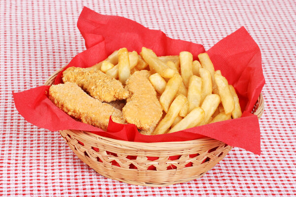 Chicken fingers and french fries