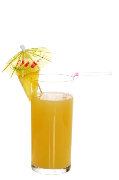 新鲜菠萝汁并装饰 — 图库照片