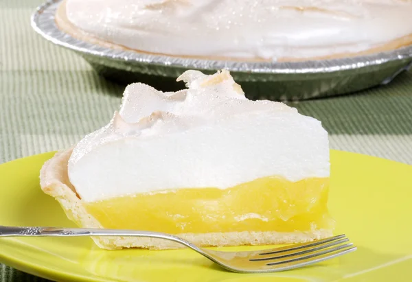 Closeup citroen meringue taart — Stockfoto