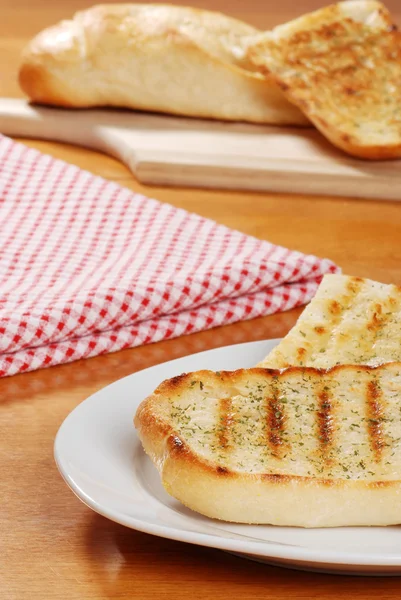 Closeup garlic bread — Stock Photo, Image