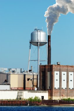 Industrial factory water tower clipart