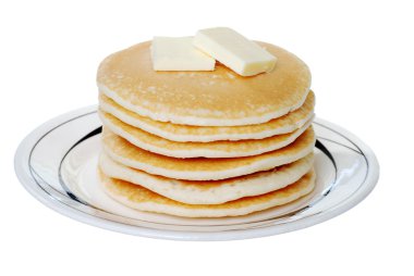 Isolated pancakes with butter clipart