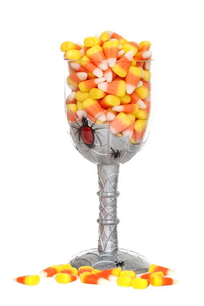 Kelchglas gefüllt mit Zuckermais — Stockfoto