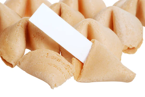 Fal kurabiyesi boş kağıt ile bir sürü — Stok fotoğraf