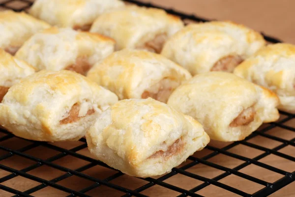 Lots of sausage rolls — Stock Photo, Image