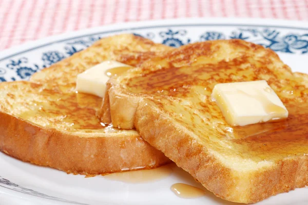 Macro french toast and syrup — Stock Photo, Image