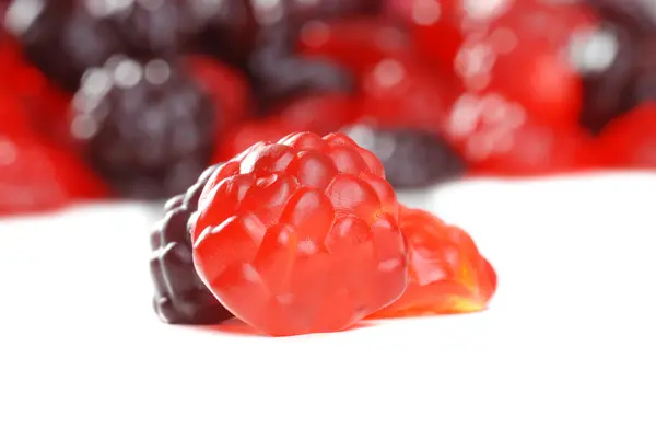 Macro gummy fruit candy — Stockfoto