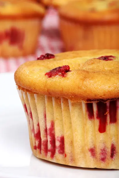 Macro limão muffin cranberry — Fotografia de Stock