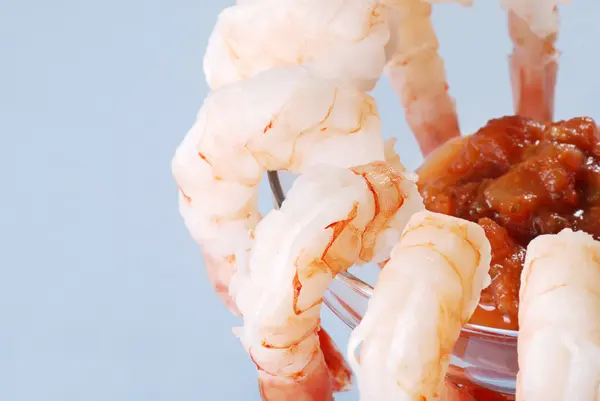 Macro shrimp cocktail shallow DOF — Stock Photo, Image
