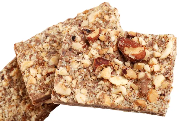 Karamelové matice tíseň soubory cookie — Stock fotografie