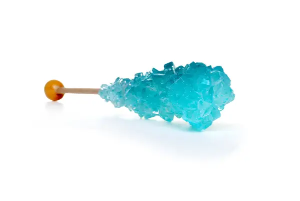 Izolované krystal cukru bonbóny na špejli — Stock fotografie
