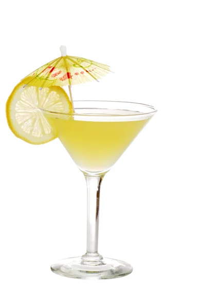 Martini al limone con una fetta di limone — Foto Stock