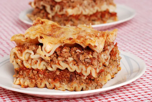 Lasagna on a plate — Stock Photo, Image