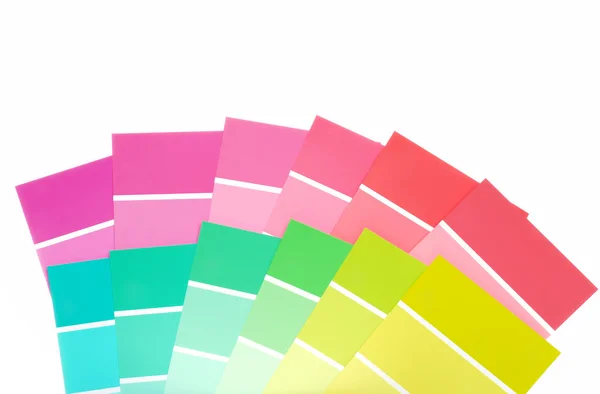 Many color paint chips — Stock Photo, Image