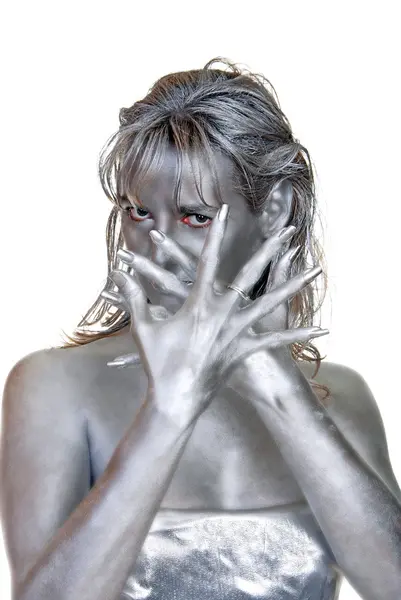 Young silver woman — Stock Photo, Image