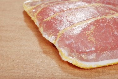 Closeup peameal bacon shallow DOF clipart