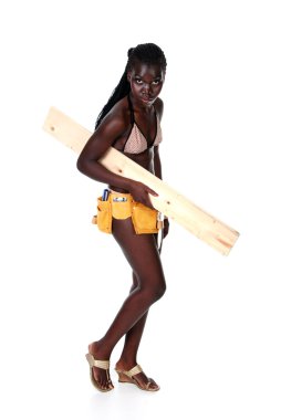 Sexy female construction worker clipart