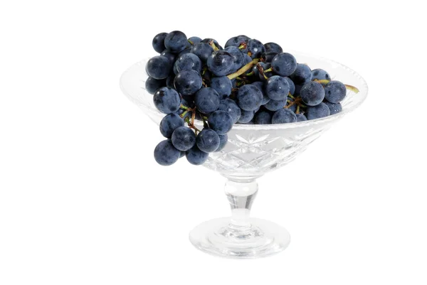 Concord druiven in crystal kom — Stockfoto
