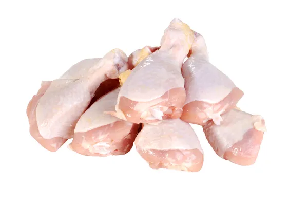 Kupie na białym tle noga kurczaka — Zdjęcie stockowe