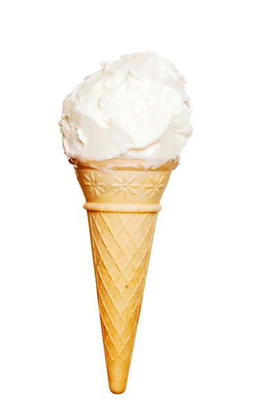 香草冰淇淋锥形 — 图库照片