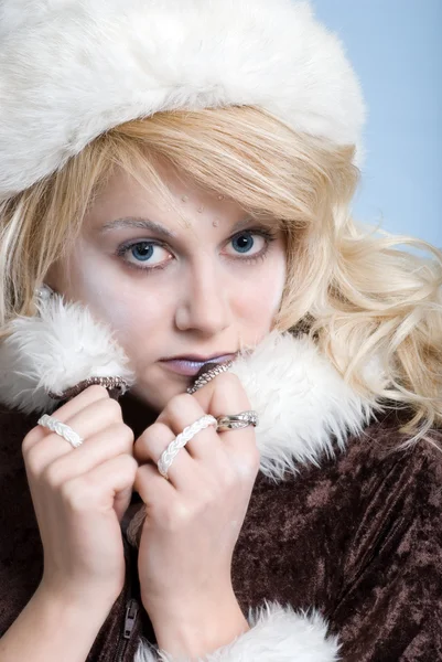 Sexy cold ice woman Stock Picture