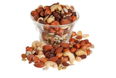 Bowl of trail mix clipart