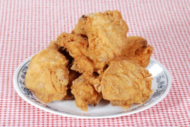 Fried chicken on a plate clipart