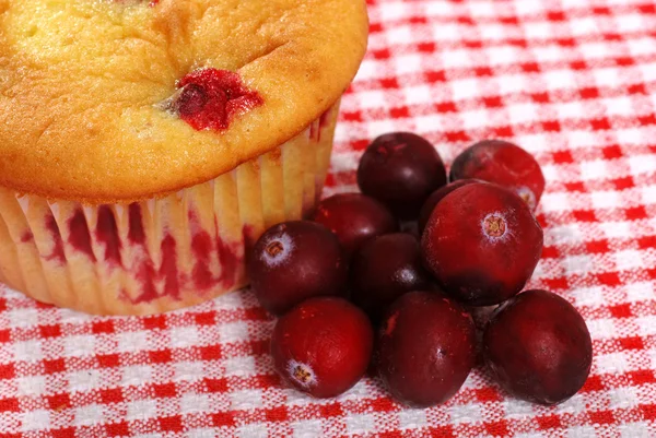 Citroen cranberry muffin met bessen — Stockfoto