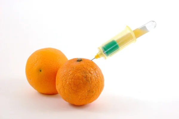 Апельсиновая венепунктура — стоковое фото