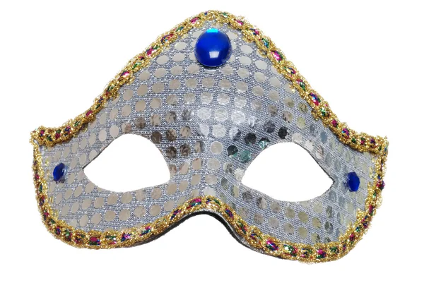 Máscara de prata mardi gras — Fotografia de Stock