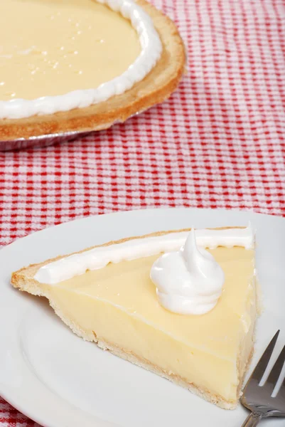 Top view banana cream pie — Stock Photo, Image