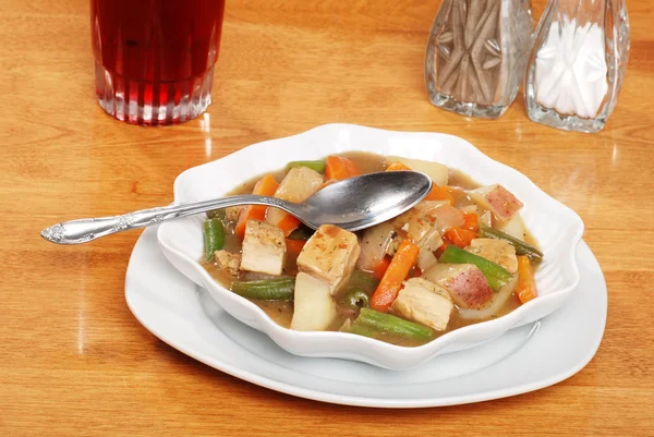 Top view chicken stew — Stock Photo, Image