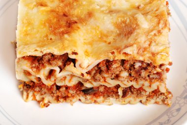 Top view of lasagna clipart