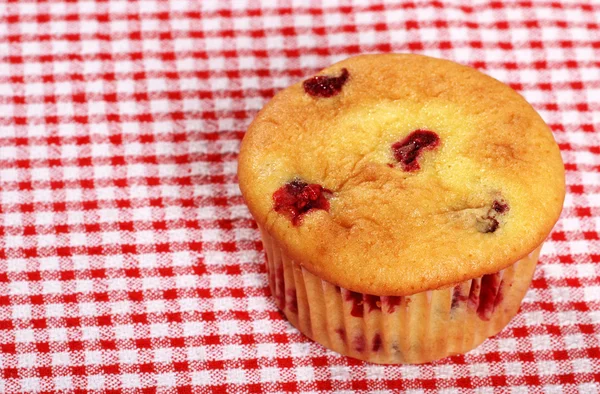 Pohled shora citron brusinkovou muffin — Stock fotografie