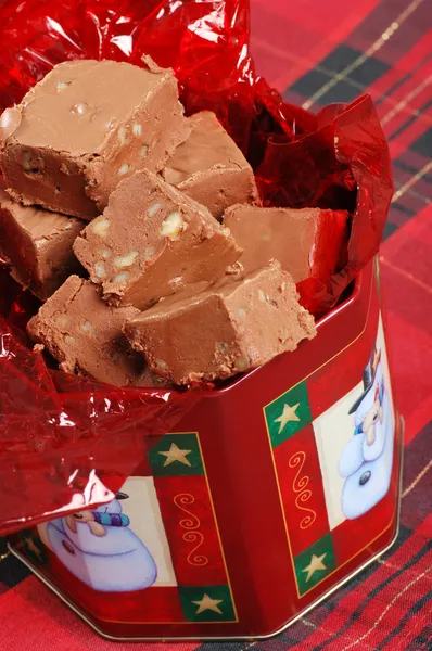 Top view of christmas fudge — Stock Photo, Image