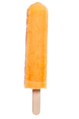 Orange flavored popsicle clipart