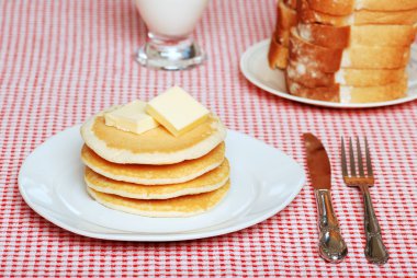 Pancakes with butter clipart