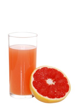 Pink grapefruit juice clipart