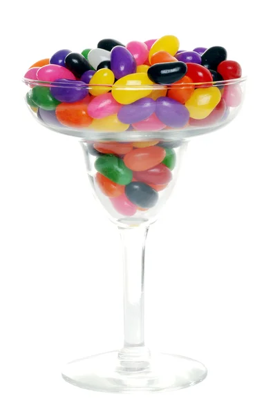Jelly beans en un vaso de margarita — Foto de Stock