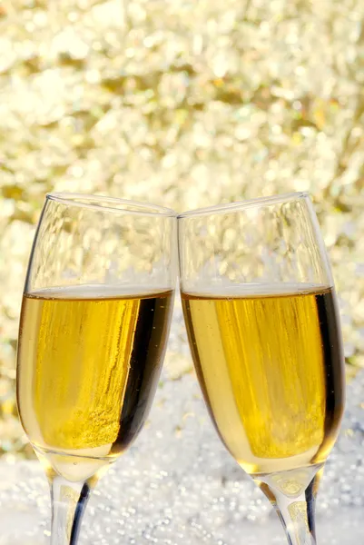 Nieuwe jaar vooravond champagne toast — Stockfoto