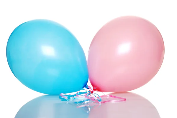 Balão rosa e azul — Fotografia de Stock