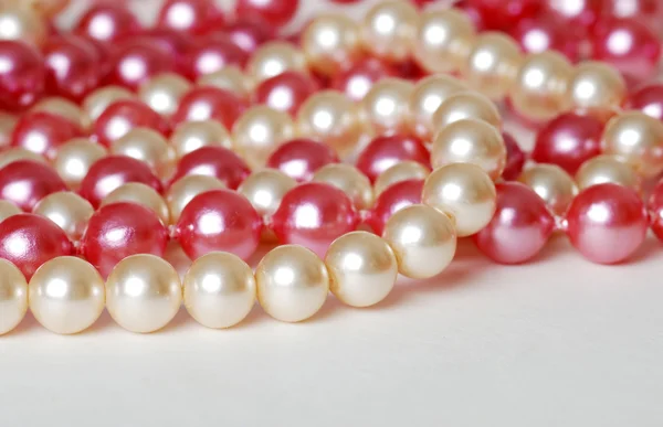 Różowy i krem kolorowe perły — Zdjęcie stockowe