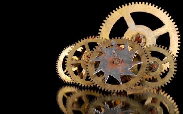 Rusty old gears from a clock — Stock Photo, Image