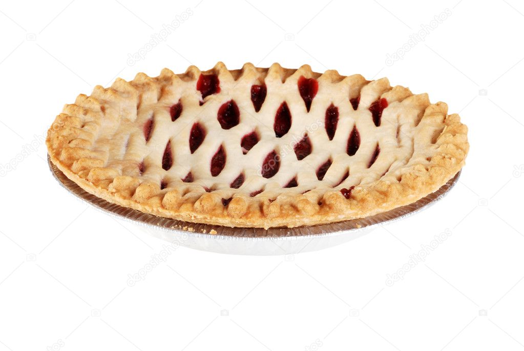 Isolated strawberry pie